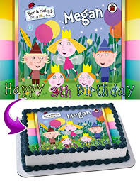 Ben & holly's little kingdom. Cake Toppers Home Garden Ben And Holly S Little Kingdom Edible Wafer Icing Personalised Cake Toppers Topografiapv Cl