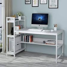 Buy cheap tribesigns computer desk with storage shelves, 55 inch large industrial office desk computer table studying writing desk workstation with hutch for home office(rustic brown) for sale. Tribesigns Computer Desk With 4 Tier Storage Shelves 60 Inch Modern Large Office Desk Computer Table Studying Writing Desk Workstation With Bookshelf And Tower Shelf For Home Office White Pricepulse