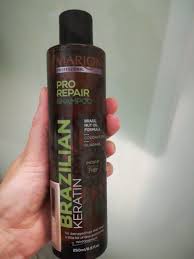 The brazilian keratin therapy shampoo is infused with coconut oil, avocado oil, and cocoa butter to help strengthen and soften hair. Marion Pro Repair Shampoo Brazilian Keratin 250 Ml Inci Beauty