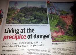 110 jalan dato keramat, georgetown, pulau penang 10150 maleisië. Residents Of Fraser Towers Urge Mbpj To Demolish Unstable Sivan Temple Save Bukit Gasing