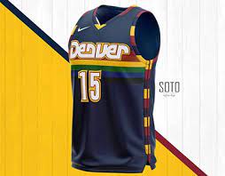 Most jersey designs involve just the team name or some kind of harmless background. Concept Jersey Nike Nba X Denver Nuggets By Soto Uniforms Design Jersey Nba Nba Uniforms