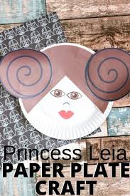 Easy Star Wars Craft Idea Princess Leia Paper Plate Craft Star Wars Crafts Star Wars Art Projects For Kids Star Wars Activities