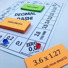 Decimal Dash Is A Math Board Game That Helps Students Practice Multiplying Decimals Students Answer Proble 6th Grade Math Games Math Board Games Math Decimals