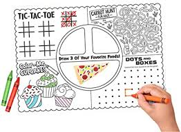 Check spelling or type a new query. Amazon Com Ideas In Life Manteles Individuales De Actividades Para Ninos 12 Unidades Con 12 Ceras De Colores Desechables Para Manualidades Y Artes Con 5 Actividades Unicas Juguetes Y Juegos