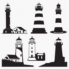 Lighthouse Silhouettes Lighthouse Silhouette Illustration Silhouette Vector
