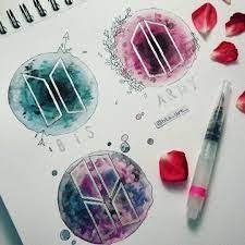 Credit me if you use! Image Result For Bts Symbol Watercolor Bts Tattoos Bts Wallpaper Bts Drawings