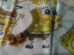 Not Cool Spongebob Right On The Table Cloth Meme Guy