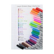 Sharpie Ultra Fine Point Color Chart Www Bedowntowndaytona Com