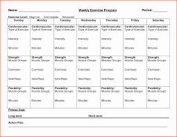 029 Weekly Workout Schedule Template Calendar Excel