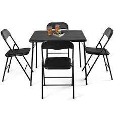 This side chair is designed for a traditional home setting. Costway 5pc Black Folding Table Chair Set Guest Games Dining Room Kitchen Multi Purpose Walmart Com Walmart Com