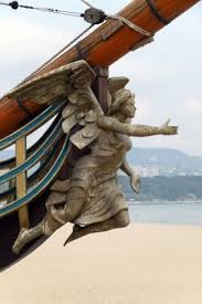Statue Of A Woman With Outstretched Hand Fixed On A Bow Of A Ship Figurehead Old Sailing Ships Tall Ships