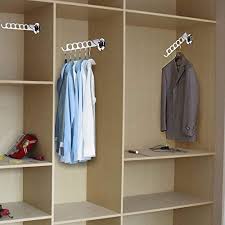 Its a great clothes rack easy to put together and hang! Wall Mounted Clothes Hanger Rack Stainless Steel Wall Mounted Clothing Wall Mount Hanger Holder With Swing Arm Set Of 2 Pricepulse