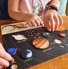 Just take a look at the names the entire puzzle is made out of natural wood. The Solar System The Planets Educational Wooden Puzzle Touchwoodesign