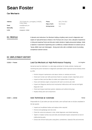 Mechanics generally focus on performing tasks to help keep vehicles running well. Car Mechanic Resume Guide 19 Resume Examples 2020