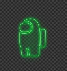 Hd Neon Among Us Green Character Png Green Characters Neon Png