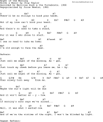 Song Lyrics With Guitar Chords For Angel Of The Morning Merillee Rush 1968 Guitar Chords For Songs Ukulele Chords Songs Ukulele Songs Beginner