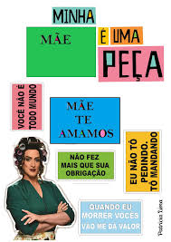 Dona hermínia (paulo gustavo) é uma mãe dedicada. Topo De Bolo Minha Mae E Uma Peca Bolo Com Plaquinhas Peca Dia Das Maes Topo De Bolo