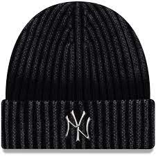 New York Yankees New Era Winter Wind Cuffed Knit Hat Black Knitted Hats New Era Hats
