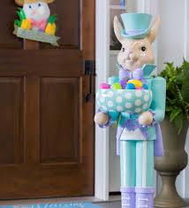 They look great hanging from if you are looking to create an easter themed retail / window display, our decorated eggs, flowers and bunny figures are great to transform your window. Giant Easter Bunny Garden Statue With Dish Wind And Weather