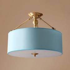 Blue Drum Ceiling Light 4 Lights American Rustic Fabric Semi Flush In 2020 Semi Flush Mount Lighting Drum Ceiling Lights Flush Mount Lighting
