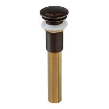 aged copper pop up sink drain  no