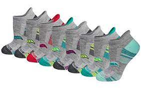 Saucony Women S Performance Heel Tab Athletic Socks 8 16 Packs Grey Assorted 8 Pack Shoe Size 5 10 Athletic Socks Women Saucony Women Athletic Socks
