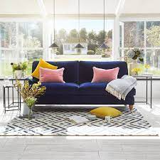 Our Undisputed Classic Bluebell Sofa Is A Complete Showstopper In Beautiful Prussian Blue Blue Sofas Living Room Velvet Sofa Living Room Navy Sofa Living Room