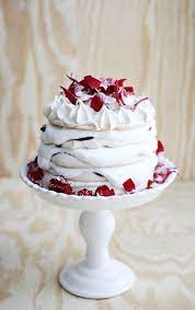 Pavlova cake meringue pavlova meringue desserts just desserts delicious desserts dessert recipes meringue food trifle desserts chef recipes. Pavlova Rose Water Whipped Cream A Beautiful Mess