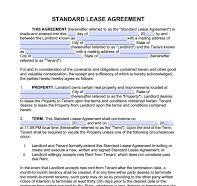 Standard Residential Lease Agreement Template