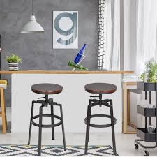 Modernisez votre maison avec le tabouret de bar industriel. Furniturer Lot De 2 Tabourets De Bar Industriel Style En Mdf Pieds En Metal Hauteur Reglable 66 74cm Achat Vente Tabouret De Bar Mdf Soldes Sur Cdiscount Des Le 20 Janvier Cdiscount