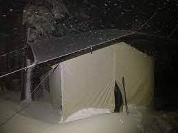 Held up to the heavy snow great! Ozark Trail North Fork 12 X 10 Outdoor Wall Tent With Stove Jack Sleeping Capacity 6 Walmart Com Walmart Com