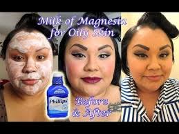 Milk Of Magnesia Face Primer For Oily Skin Before And After Youtube Tutorial Primer For Oily Skin Oily Skin Oily Skin Remedy