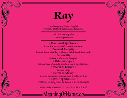 Meaning Of Name Ray Names With Meaning Christian Names Meant To Be