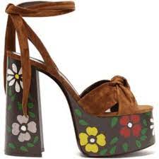 Saint Laurent Shoes Saint Laurent Paige Floral Platform Leather Sandal Poshmark