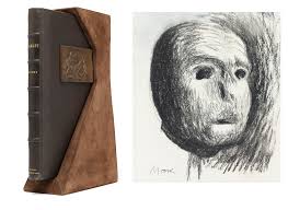 MOORE, Henry (1898-1986)] -- SHAKESPEARE, William (1554-1616). Hamlet.  Rome: Delfino, [1985]. 2° (477 x 332mm). Abridged text in English edited by  Stanley Wells. 10 offset lithographs in colours after Henry Moore, printed