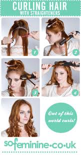 Curling Hair With Straighteners 1 Brush Hair And Divide Into Sections Depending On Thic Curl Hair With Straightener Curled Hairstyles Curls With Straightener