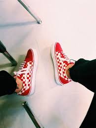 Checkered Red Vans Vsco Off The Wall Red Checkered Vans Red Vans Checkered Shoes