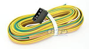 Includes pigtail harness/ 20 foot wiring harness; Boat Trailer Light Wiring Harness 4 Flat 35ft To Re Do Trailer Lights