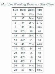 Morilee Wedding Dress Size Chart For My Designer Mori