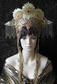 Example Of Work Can Make Similar Fantasy Asian Queen Princess Chinese Korean Suzy Wong Headdress Headpiece Crown Hat Vintage Headpiece Hair Ornaments Headdress