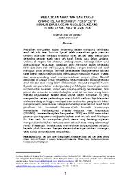 Islamic family law (sha 1612) kedudukan anak t ak sah t araf. Kebajikan Anak Tak Sah Taraf Orang Islam