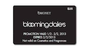 A gift card at bloomingdale's can a great solution for they can choose their desires from a wide selection of products, enjoying amazing discounts, and gift cards, mattresses and furniture are not included in free shipping promotions. Upto 750 Bmoney Gift Card At Bloomingdales Edealo
