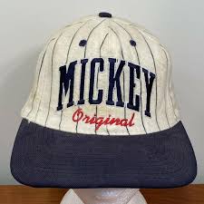 Maybe you would like to learn more about one of these? Mickey Mouse Vintage Baseball Hat Snapback Cap Pinstripe Adult Disney 90s Usa Sidelineswap