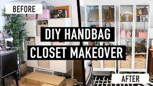 Ever spent a little too long searching for where you put last year's winter coat or summer sandals? Diy Handbag Closet Makeover Ikea Closet Hack Youtube