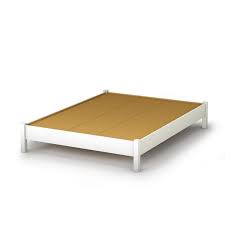 Our bed frames give your mattress the support and durability it needs. Full Size Simple Platform Bed In White Finish Modern Design Fastfurnishings Com