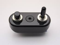 Switch Block Black With Push Button Toggle Custom Choppers Chopper Custom Cafe Racer