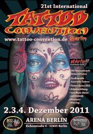 A tiger face tattoo on the leg. 21st Berlin Tattoo Convention Tattoofilter