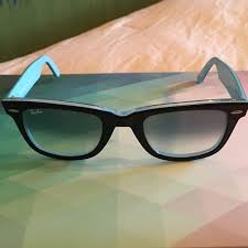 Ray Ban Wayfarer Sunglasses Black Wayfarer Ray Bans With Light Blue On The Inside And Gradient Lens Ray Ban Sunglasses Wayfarer Rayban Wayfarer Free Sunglasses