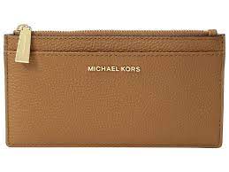 Men's harrison tall credit card case wallet. Michael Michael Kors Leather Large Slim Card Case Pearl Grey Credit Card Wallet In Brown Lyst