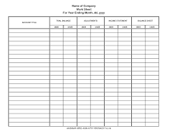 Blank Six Column Worksheet Accounting 6 Column Worksheet